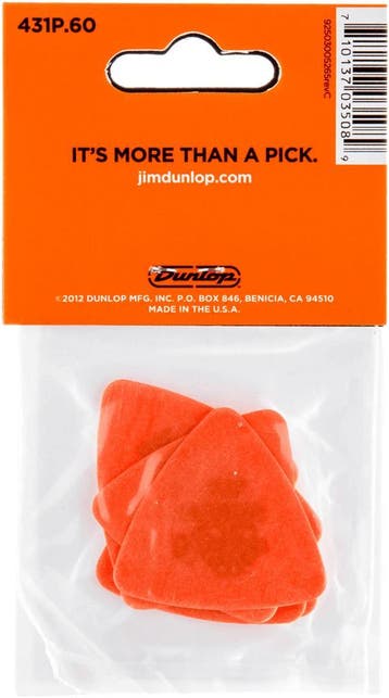 Jim Dunlop 431P060 Tortex bas plectrum 0.60 mm 6-pack, Muziek en Instrumenten, Instrumenten | Toebehoren, Ophalen of Verzenden