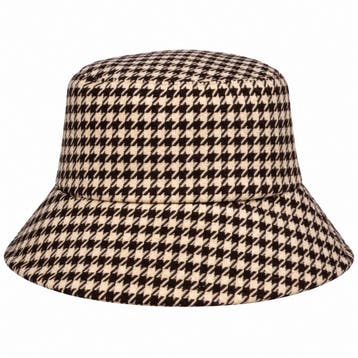 Bucket Hat Hoedje – Ruitprint – Bruin, Kleding | Dames, Nieuw