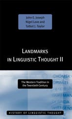 Landmarks in Linguistic Thought 2 9780415063975, Boeken, Verzenden, Zo goed als nieuw, John E. Joseph
