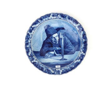 Delfts Blauwe wandschaal, De Porceleyne Fles, Holland, 1965, Gebruikt