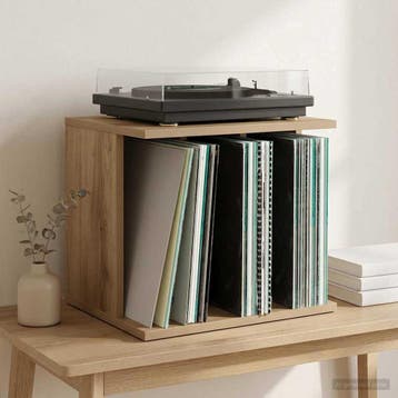 vidaXL Vinyl Platenspeler Opslag Artisanaal eiken 42 x 33 x, Verzenden, Nieuw