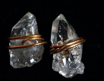 Ct. 15.00 Kristallen van Herkimer-diamant en 925 zilver -