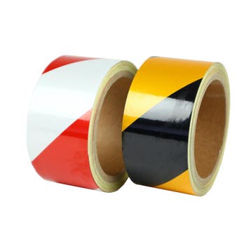 Reflecterende waarschuwingstape - Vlak - Polyvinylchloride, Verzenden