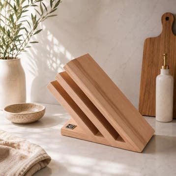 Yaxell Messenhouder – Beukenhout – Magnetisch Messenblok, Ophalen of Verzenden, Nieuw, Hout, Los bestek