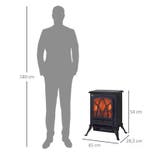 Elektrische Haardkachel 1000/2000W LED Vlam Thermostaat, Verzenden, Nieuw