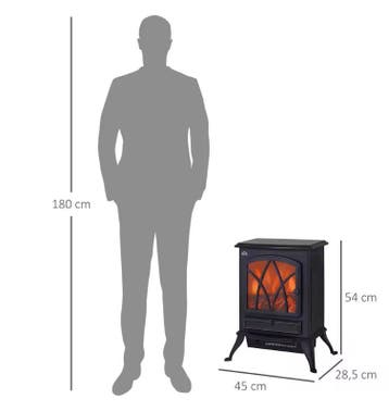 Elektrische Haardkachel 1000/2000W LED Vlam Thermostaat, Verzenden, Nieuw