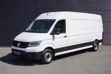 Volkswagen Crafter 180pk L4H3/L3H2 LED Apple Carplay Cruise, Stof, Gebruikt, Euro 6, Volkswagen