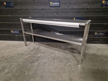 Etagère | RVS | 2 niveaus | 140 cm | Horeca, Gebruikt, RVS Meubilair