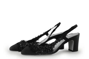 Roberto Festa Slingbacks in maat 38 Zwart, Verzenden, Zwart, Zo goed als nieuw, Roberto Festa