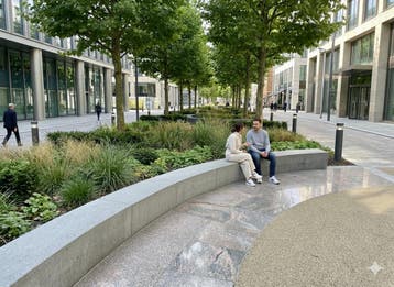 Rockwood® Betonnen Zitbank Recht Grijs 1.00m, Ophalen of Verzenden, Nieuw, Hout
