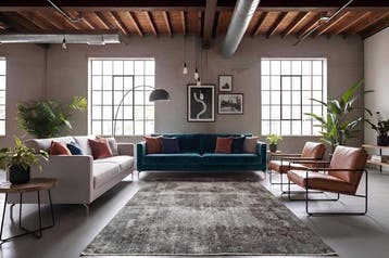 Grijs vintage - Vloerkleed - 280 cm - 190 cm - met, Nieuw