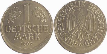 1 Dm Brd 1967g D10 (MuntenenBankbiljetten-Misslagmunten), Verzenden