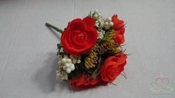 Bruidsmeisjesboeket Ranonkel Zijden frost Oranje, Ophalen of Verzenden, Nieuw