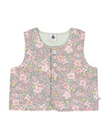 Petit Bateau Katoenen vestje zonder mouwen met bloemenprint, Ophalen of Verzenden, Nieuw