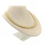Tricolor gouden fantasieschakel ketting, Ophalen of Verzenden, Gebruikt, Overige kleuren, Goud