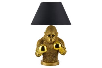 Tafellamp KING APE 55 cm met goudkleurige en zwarte kap -, Ophalen of Verzenden, Nieuw