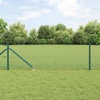 vidaXL Gecombineerd draadhek met spikes Staal Groen Mesh, Verzenden, Nieuw, IJzer
