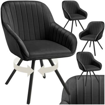 Draaibare fluwelen stoel Snug, gestoffeerd, Huis en Inrichting, Stoelen, Verzenden, Nieuw