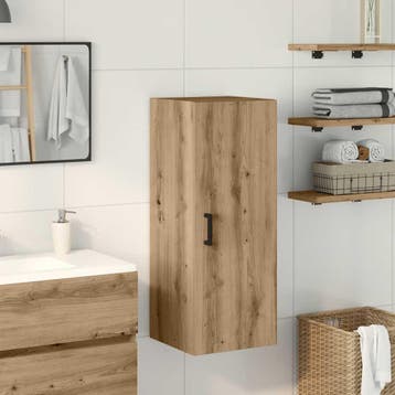 vidaXL Wandkast 34,5x34x90 cm bewerkt hout artisanaal, Minder dan 50 cm, Verzenden, Nieuw, Minder dan 100 cm