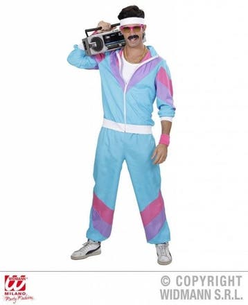 Trainingspak Blauw Jaren 80 - S, Verzenden, Nieuw