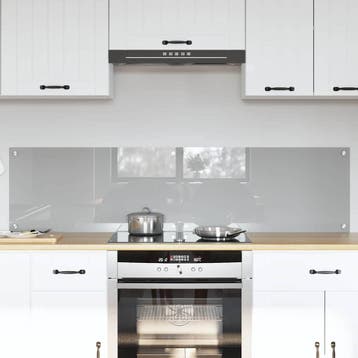 vidaXL Keukenachterwand 2 st Lichtgrijs 80 x 40 cm gehard, Verzenden, Nieuw