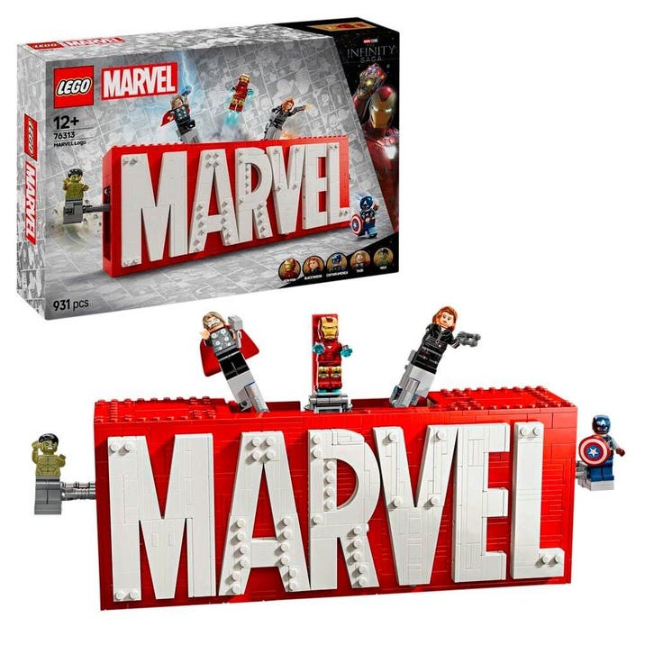 LEGO Marvel 76313 Marvel Logo en Minifiguren, Kinderen en Baby's, Speelgoed | Duplo en Lego, Nieuw, Lego, Verzenden