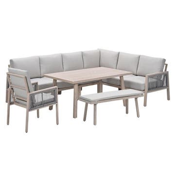 Garden Impressions San Capri lounge dining set 7-delig links, Tuin en Terras, Tuinsets en Loungesets, Verzenden, Nieuw
