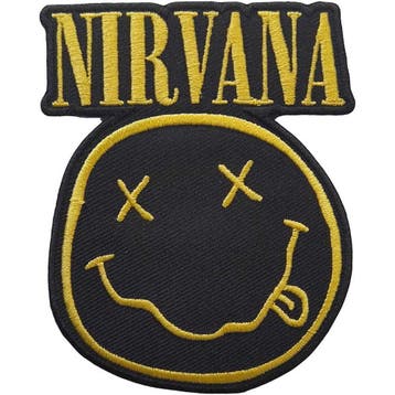 Nirvana - Logo + Smiley - patch officiële merchandise, Verzamelen, Ophalen of Verzenden, Nieuw, Kleding