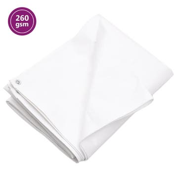 vidaXL Dekzeil 260 g/m² 6x12 m HDPE wit, Verzenden, Nieuw