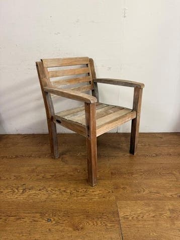 Gebruikte Teak Terrasstoel - S4358 Vintage/Café, Ophalen, Nieuw