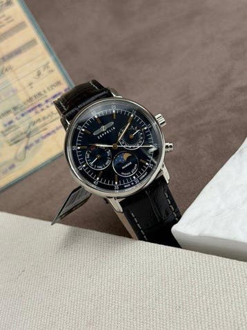 Zeppelin - Méditerranée Day/Date Moonphase Blue - 8635-3 -, Nieuw