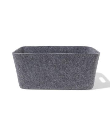 HEMA Opbergmand 25x33x14cm M vilt grijs, Verzenden, Nieuw