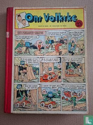 Algemene Spaar- en Lijfrentekas, De - Ons Volkske 25 - 1957, Eén stripboek, Verzenden, Gelezen, Craenhals, François, Dumas, Alexandre [naar], Funcken, Fred, Funcken, Liliane, Gascard, Gilbert, Graton, Jean, Haché, Louis, Macherot, Raymond, Reding, Raymond, Vandersteen, Willy.