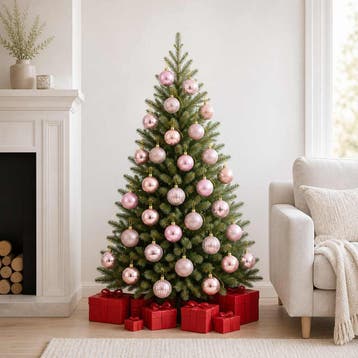 vidaXL Kerstballen set 75 st Roze 6 cm Polystyreen, Verzenden, Nieuw