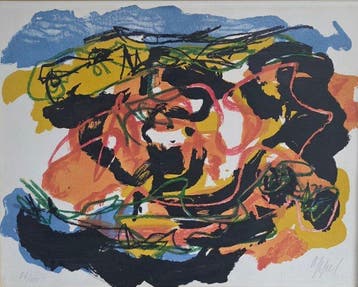 Karel Appel (1921-2006) - Composition abstaite