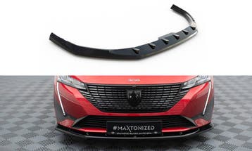 Voorspoiler V.1 Peugeot 308 Mk3 Maxton Glans Zwart, Ophalen of Verzenden, Nieuw