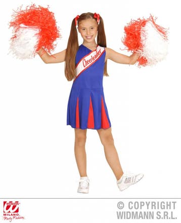 Cheerleader kind rood/blauw, Ophalen of Verzenden, Nieuw