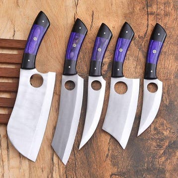 Keukenmes - Chefs knife - Hoogwaardig staal, Pakkawood -, Antiek en Kunst