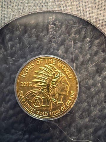 Rwanda. 10 Frw 2015 - Indian Head., 1/200 Oz (.999) (Zonder