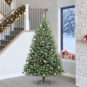 vidaXL Kunstmatige Inklapbare Kerstboom Groen 240 cm PVC en, Verzenden, Nieuw