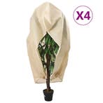 vidaXL Plantenhoezen met rits 4 st 70 g/m² 1,55x1,55 m, Verzenden, Nieuw