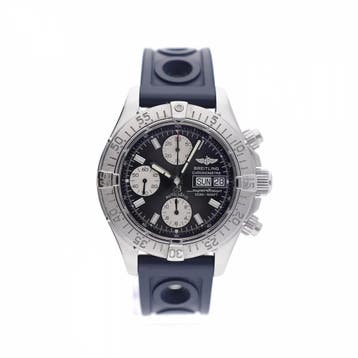 Breitling Chrono Superocean 42mm A13340; Automatisch Here..., Ophalen of Verzenden, Gebruikt, Kunststof, Overige merken