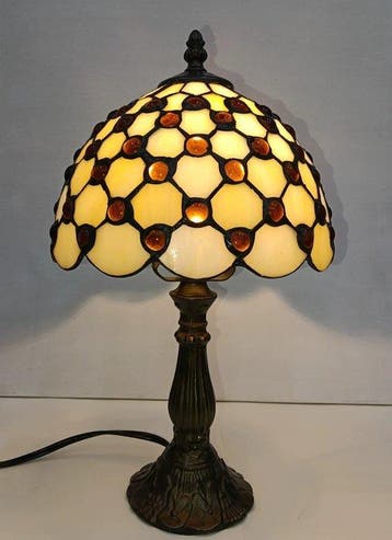 Tiffany style - Tafellamp - Glas-in-lood, Antiek en Kunst