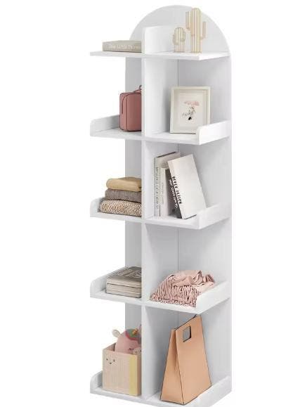 Witte 5-laagse boekenkast 10 planken, Huis en Inrichting, Kasten | Boekenkasten, Nieuw, Verzenden
