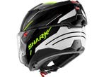 Shark Oxo systeemhelm motor helm Rydger zwart wit fluo geel, Verzenden, Nieuw
