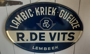 Bord - Metaal - Dit is een vintage emaille reclamebord van