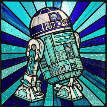 MEDSAN - Stained Glass R2-D2 (R2-D2) - UNIQUE WORK, Nieuw
