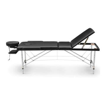 Massagebank Aluminium Zwart 185x70cm | Laatste Stuks!, Ontspanningsmassage