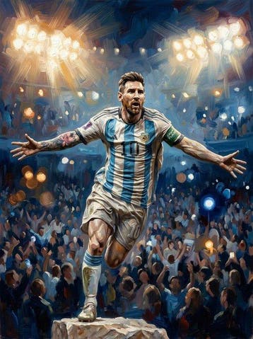 Naro - Canvas [XL] - Lionel Messi – The Triump of the Legend, Verzamelen, Nieuw