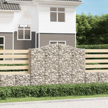 vidaXL Schanskorf gewelfd 200x50x160/180 cm gegalvaniseerd, 100 cm of meer, Verzenden, Nieuw, Metaal